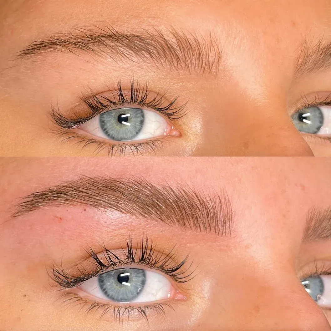 Före och efter PMU hos Beauty by Betty